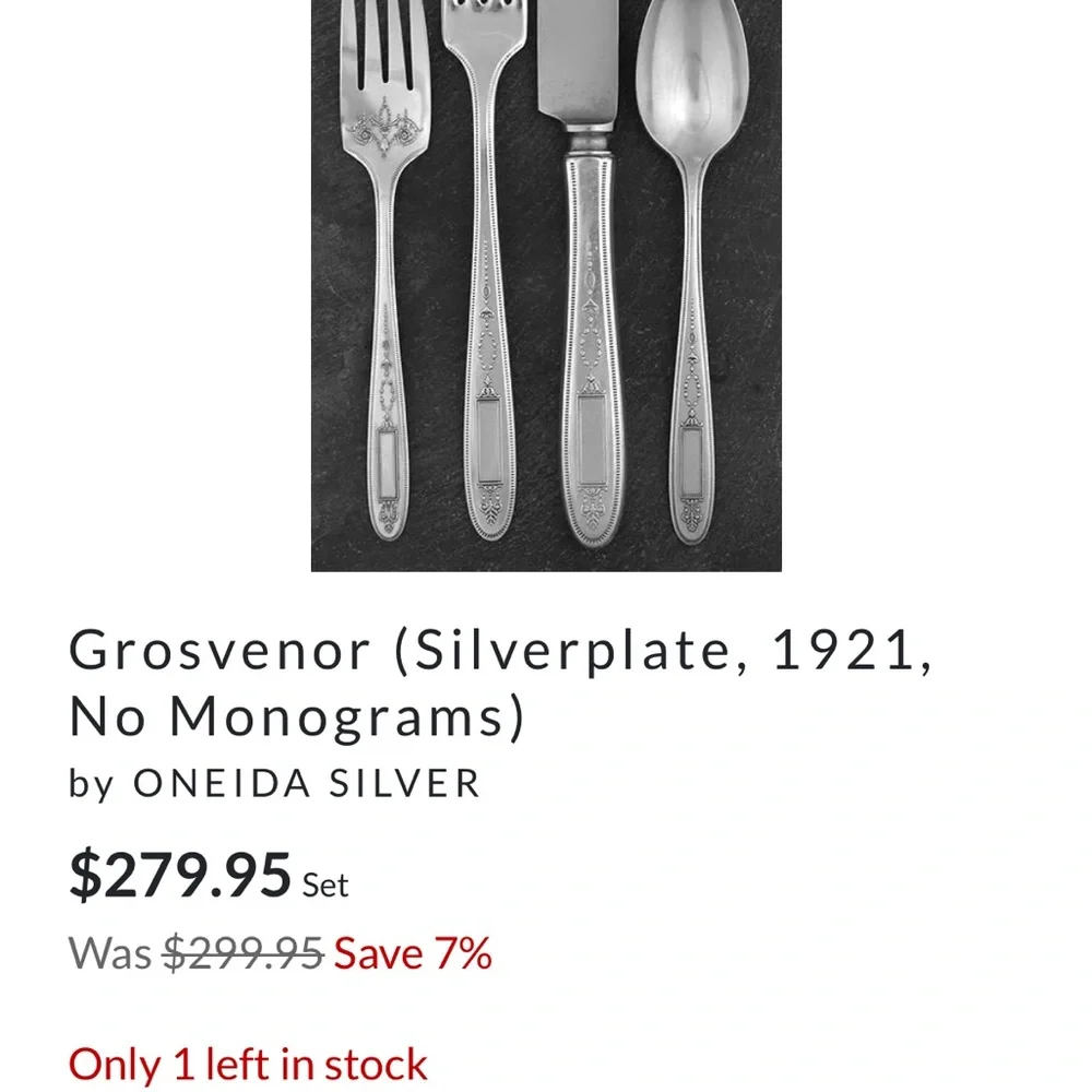 4, 1921 Grosvenor “Community” Oneida SilverPlate Knives - Great condition